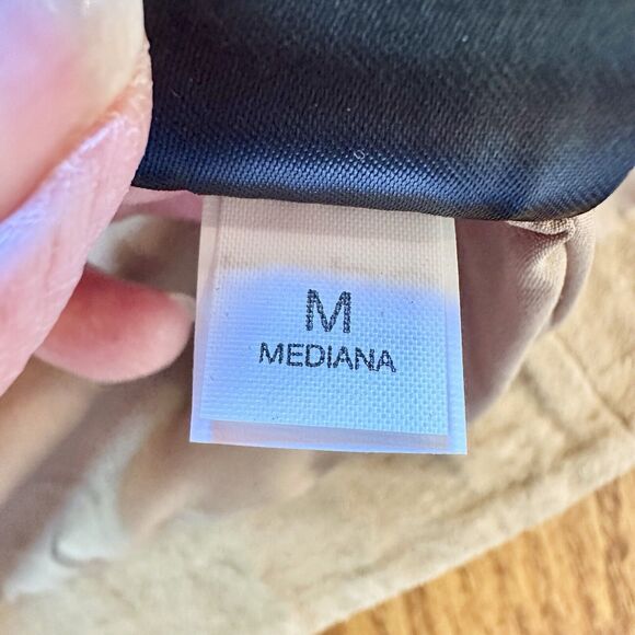 BEBE TAN SUEDE Textured LEATHER ZIP Bomber‎ JACKET COAT SIZE Medium - Picture 16 of 16